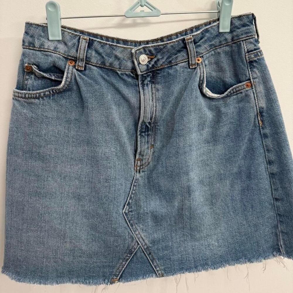 Topshop moto denim skirt